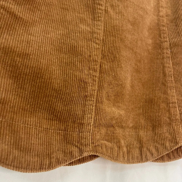 Altar’d State Brown Scalloped courduroy skirt size small - Picture 2 of 6